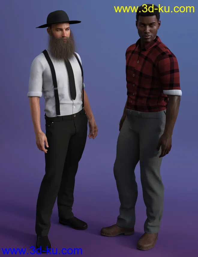 Bluegrass Clothes for Genesis 8 Male(s)模型的图片1