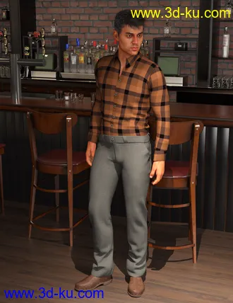 3D打印模型Bluegrass Clothes for Genesis 8 Male(s)的图片