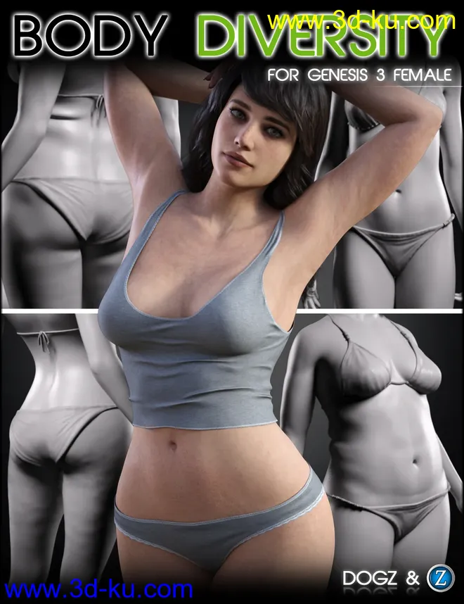 Body Diversity Morphs for Genesis 3 Female(s)模型的图片1