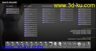3D打印模型Body Diversity Morphs for Genesis 3 Female(s)的图片