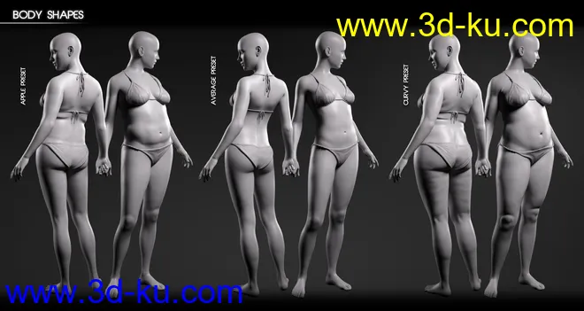 Body Diversity Morphs for Genesis 3 Female(s)模型的图片3