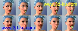 3D打印模型Brain Freeze Props, Poses and Expressions for Genesis 8 Female的图片