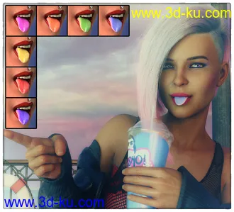 3D打印模型Brain Freeze Props, Poses and Expressions for Genesis 8 Female的图片