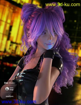 3D打印模型Bunny Hair for Genesis 3 and 8 Female(s)的图片
