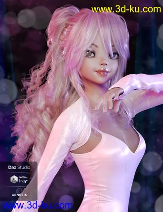 3D打印模型Bunny Hair for Genesis 3 and 8 Female(s)的图片