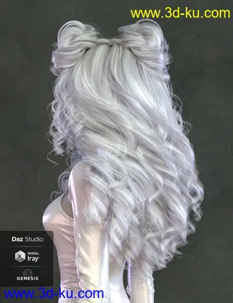3D打印模型Bunny Hair for Genesis 3 and 8 Female(s)的图片