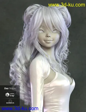 3D打印模型Bunny Hair for Genesis 3 and 8 Female(s)的图片