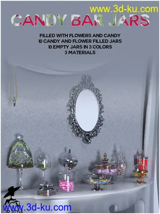 3D打印模型Candy Bar jars (DS)的图片