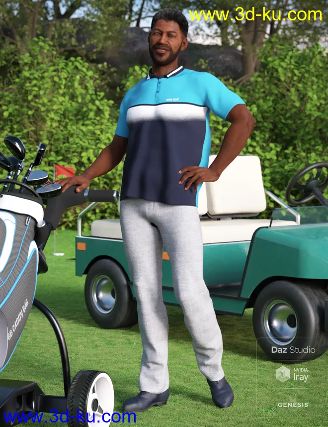 Casual Golf Outfit for Genesis 8 Male(s)模型的图片1