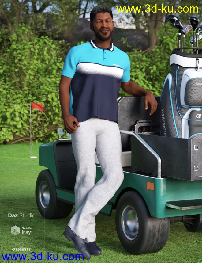 Casual Golf Outfit for Genesis 8 Male(s)模型的图片2