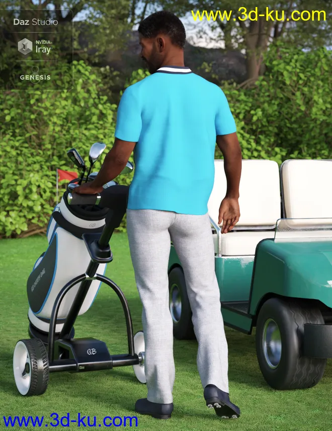 Casual Golf Outfit for Genesis 8 Male(s)模型的图片4