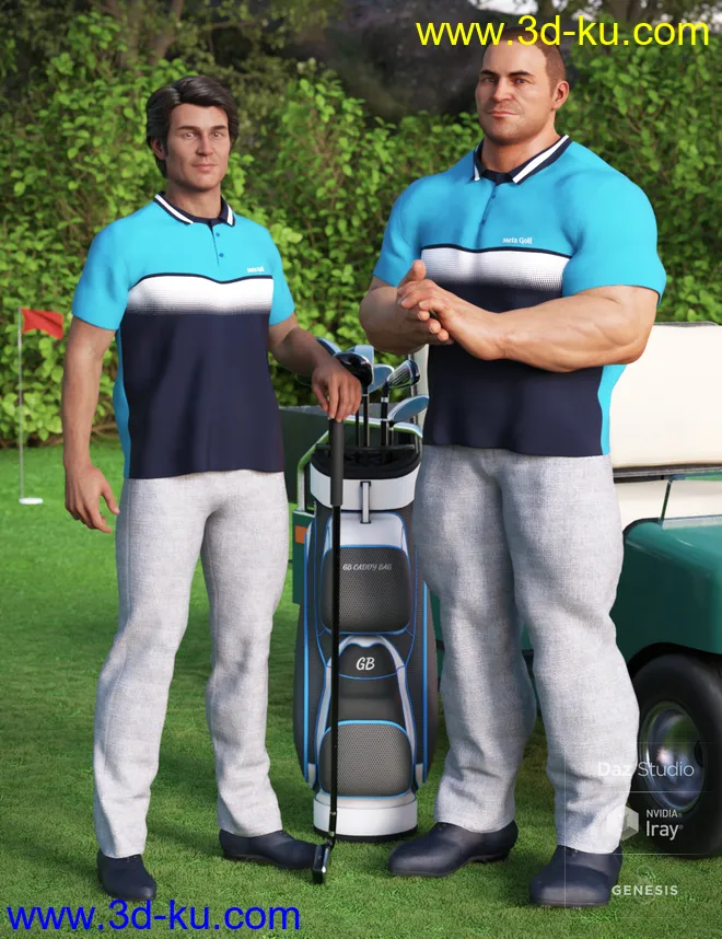 Casual Golf Outfit for Genesis 8 Male(s)模型的图片5