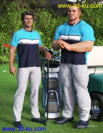 3D打印模型Casual Golf Outfit for Genesis 8 Male(s)的图片