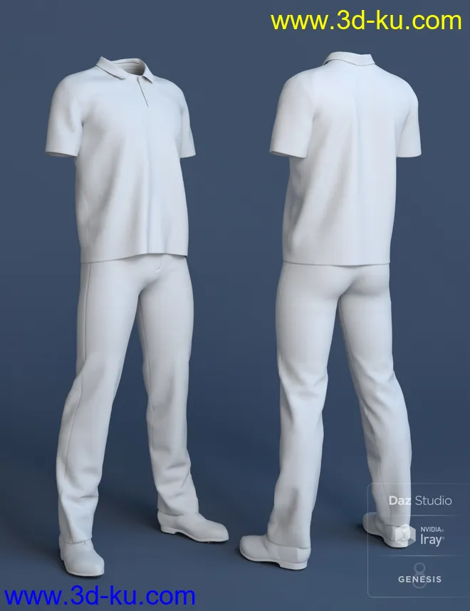 Casual Golf Outfit for Genesis 8 Male(s)模型的图片6