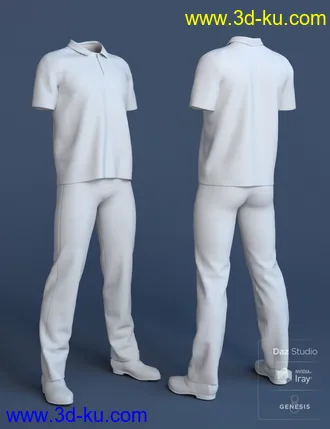 3D打印模型Casual Golf Outfit for Genesis 8 Male(s)的图片