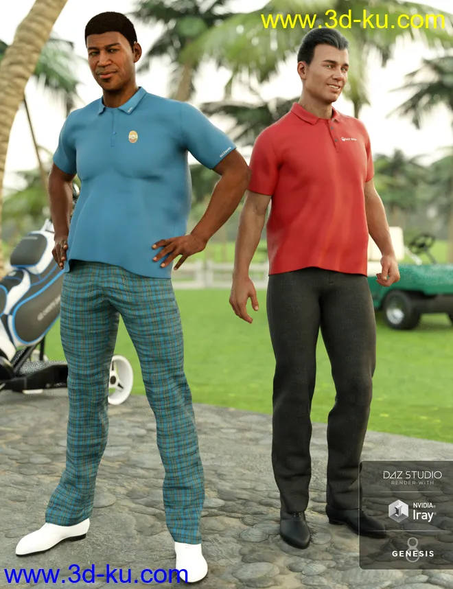 Casual Golf Outfit Textures模型的图片1