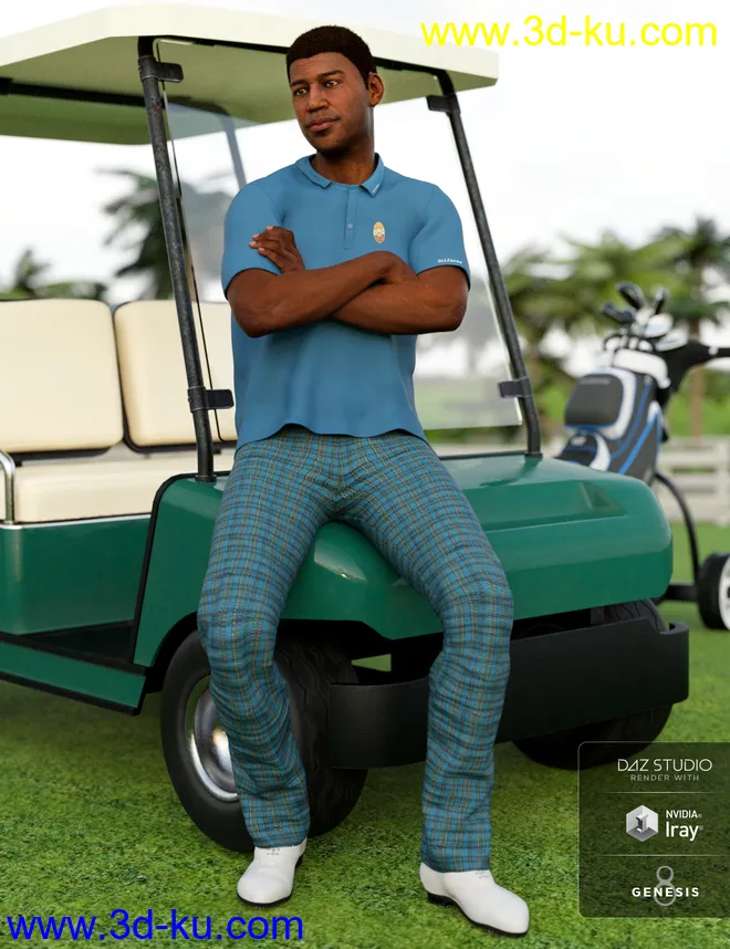 Casual Golf Outfit Textures模型的图片4