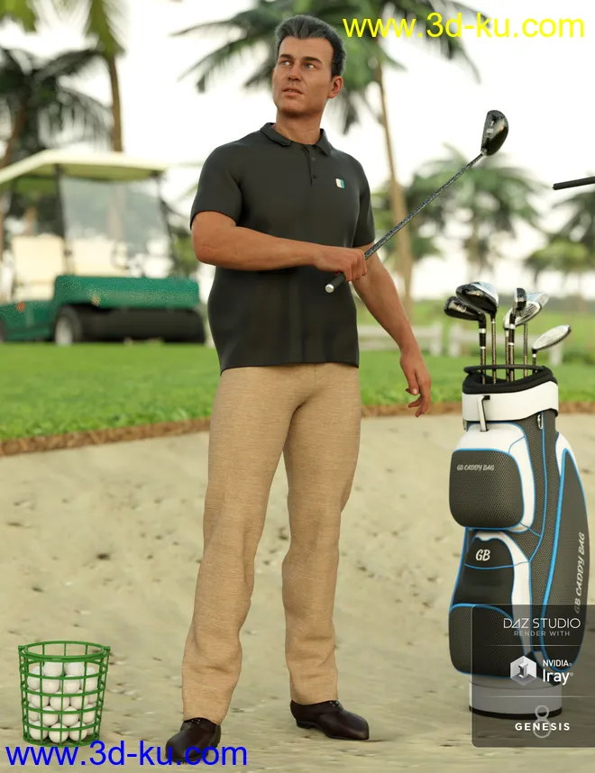 Casual Golf Outfit Textures模型的图片5