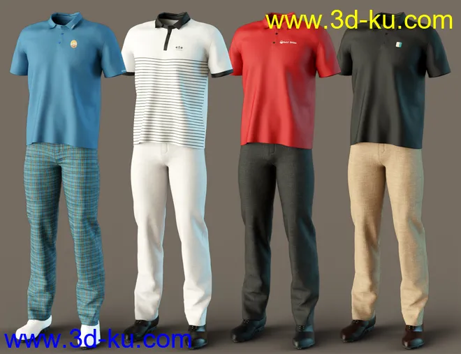 Casual Golf Outfit Textures模型的图片6