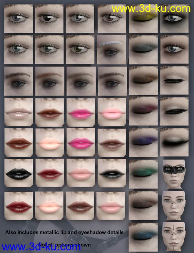 CB Blue HD For Genesis 8 Female模型的图片7