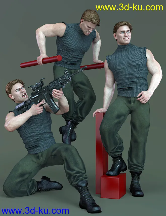 CDI Poses for Dain 8 and Genesis 8 Male模型的图片1