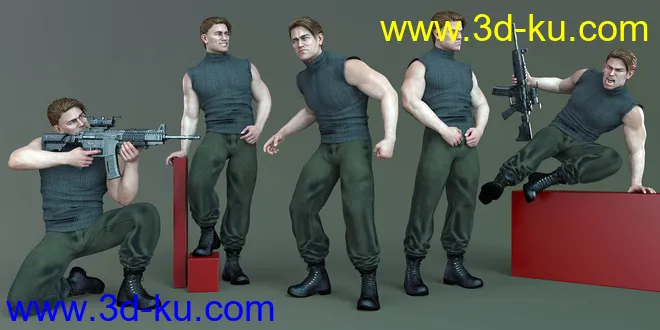 CDI Poses for Dain 8 and Genesis 8 Male模型的图片2