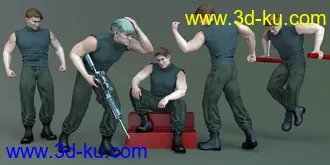 3D打印模型CDI Poses for Dain 8 and Genesis 8 Male的图片