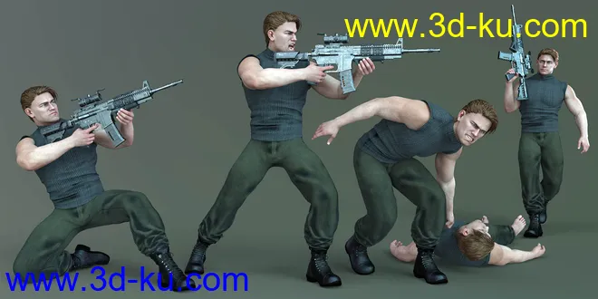 CDI Poses for Dain 8 and Genesis 8 Male模型的图片6