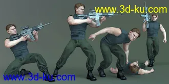 3D打印模型CDI Poses for Dain 8 and Genesis 8 Male的图片