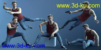 3D打印模型CDI Poses for Jonathan 8 and Genesis 8 Male的图片