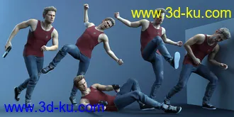 3D打印模型CDI Poses for Jonathan 8 and Genesis 8 Male的图片