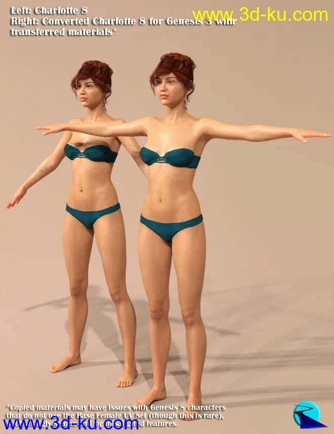 Character Converter from Genesis 8 Female to Genesis 3 Female模型的图片3