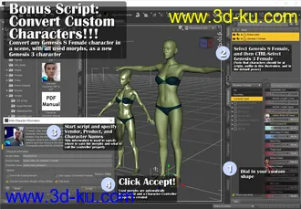 3D打印模型Character Converter from Genesis 8 Female to Genesis 3 Female的图片