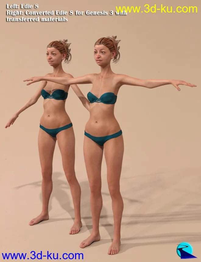 Character Converter from Genesis 8 Female to Genesis 3 Female模型的图片9