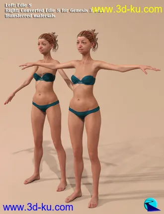 3D打印模型Character Converter from Genesis 8 Female to Genesis 3 Female的图片