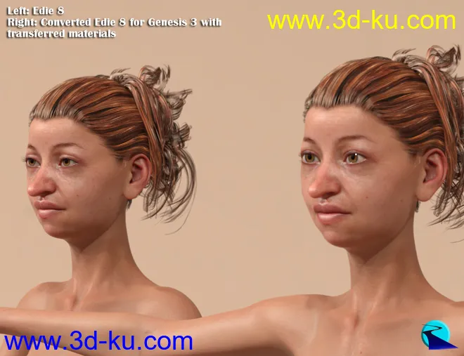 Character Converter from Genesis 8 Female to Genesis 3 Female模型的图片10