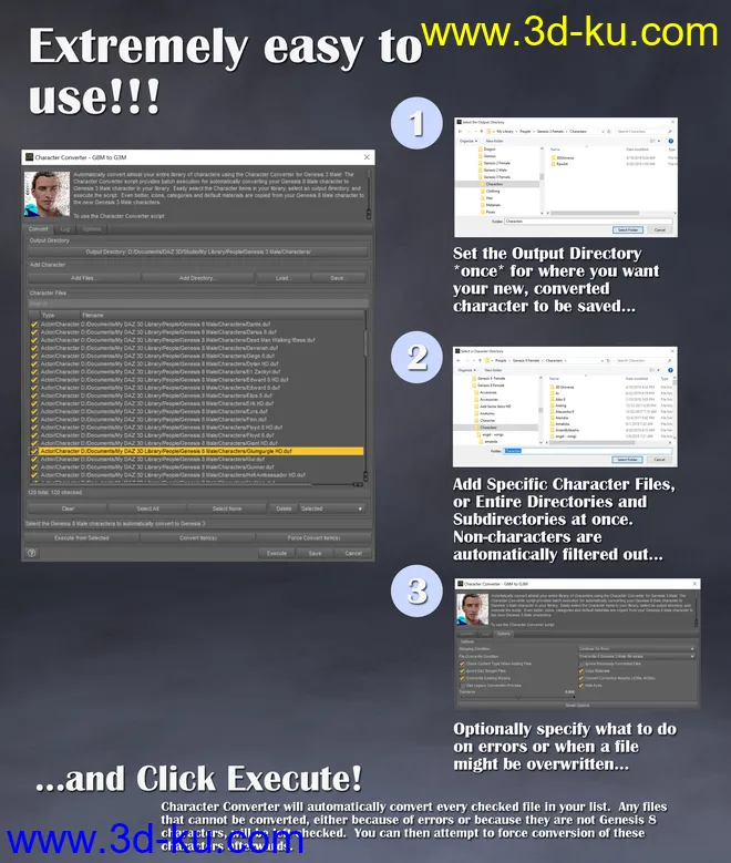 Character Converter from Genesis 8 Male to Genesis 3 Male模型的图片5