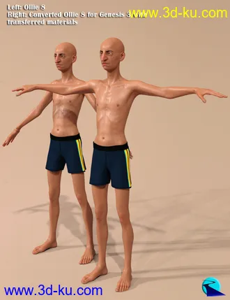 3D打印模型Character Converter from Genesis 8 Male to Genesis 3 Male的图片