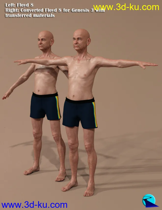 Character Converter from Genesis 8 Male to Genesis 3 Male模型的图片11