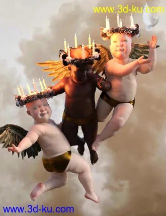 3D打印模型Cherub Poses For Tobyn的图片