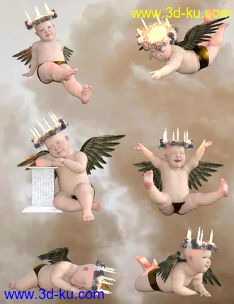 3D打印模型Cherub Poses For Tobyn的图片