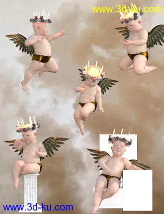 3D打印模型Cherub Poses For Tobyn的图片