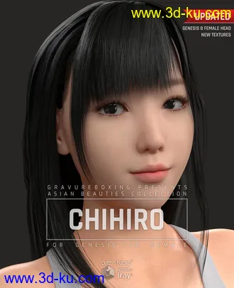 3D打印模型Chihiro G3G8F for Genesis 3 and 8 Female的图片