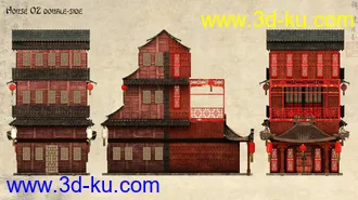 3D打印模型China Houses的图片