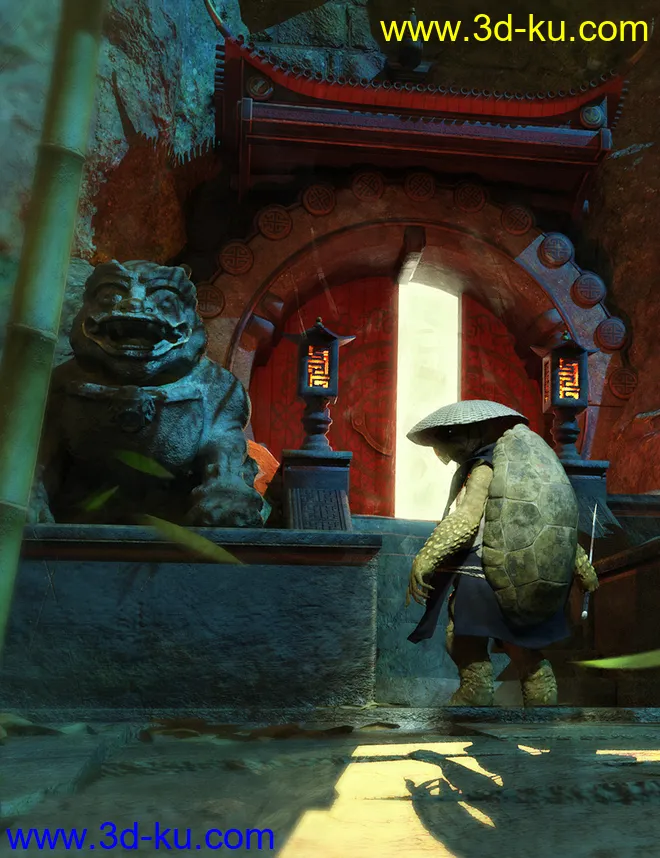 Chinese Temple Gate模型的图片1