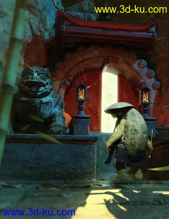 3D打印模型Chinese Temple Gate的图片
