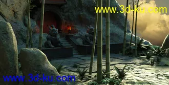 3D打印模型Chinese Temple Gate的图片