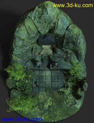 3D打印模型Chinese Temple Gate的图片
