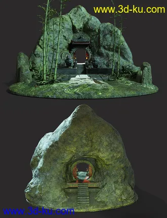 3D打印模型Chinese Temple Gate的图片