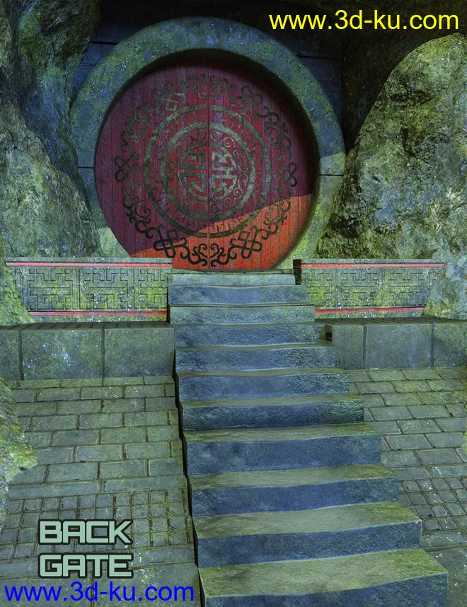 Chinese Temple Gate模型的图片9